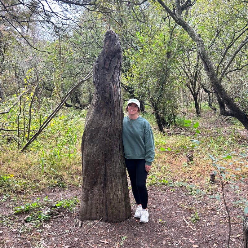 a man standing in front of a tree