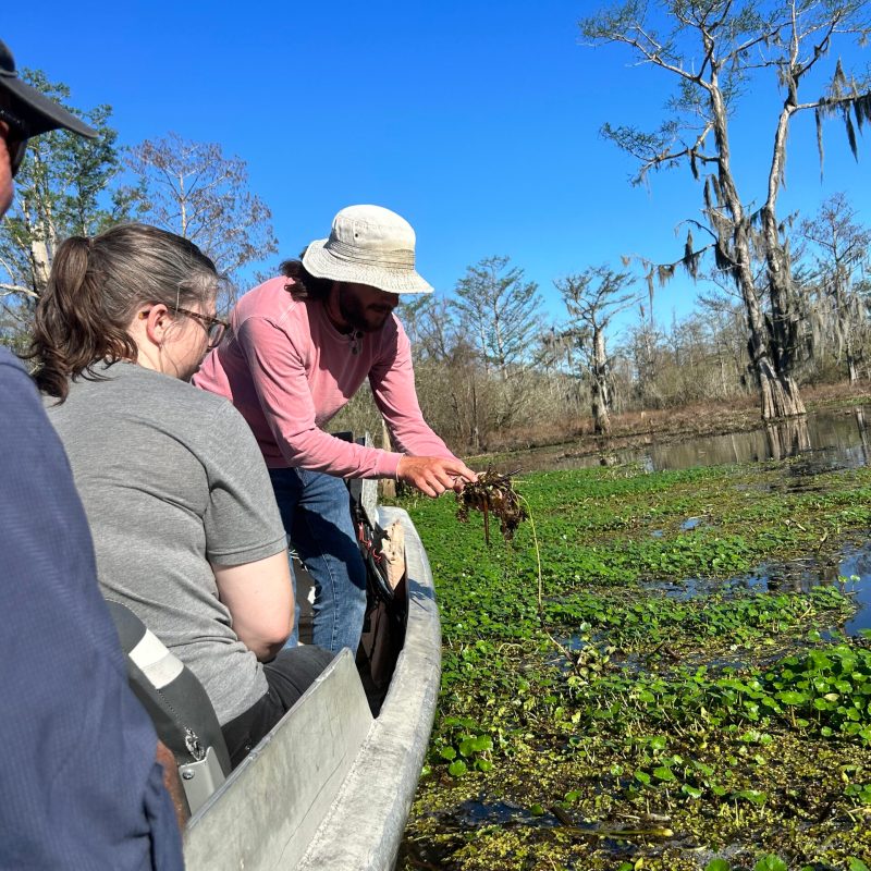 a person holding a fish